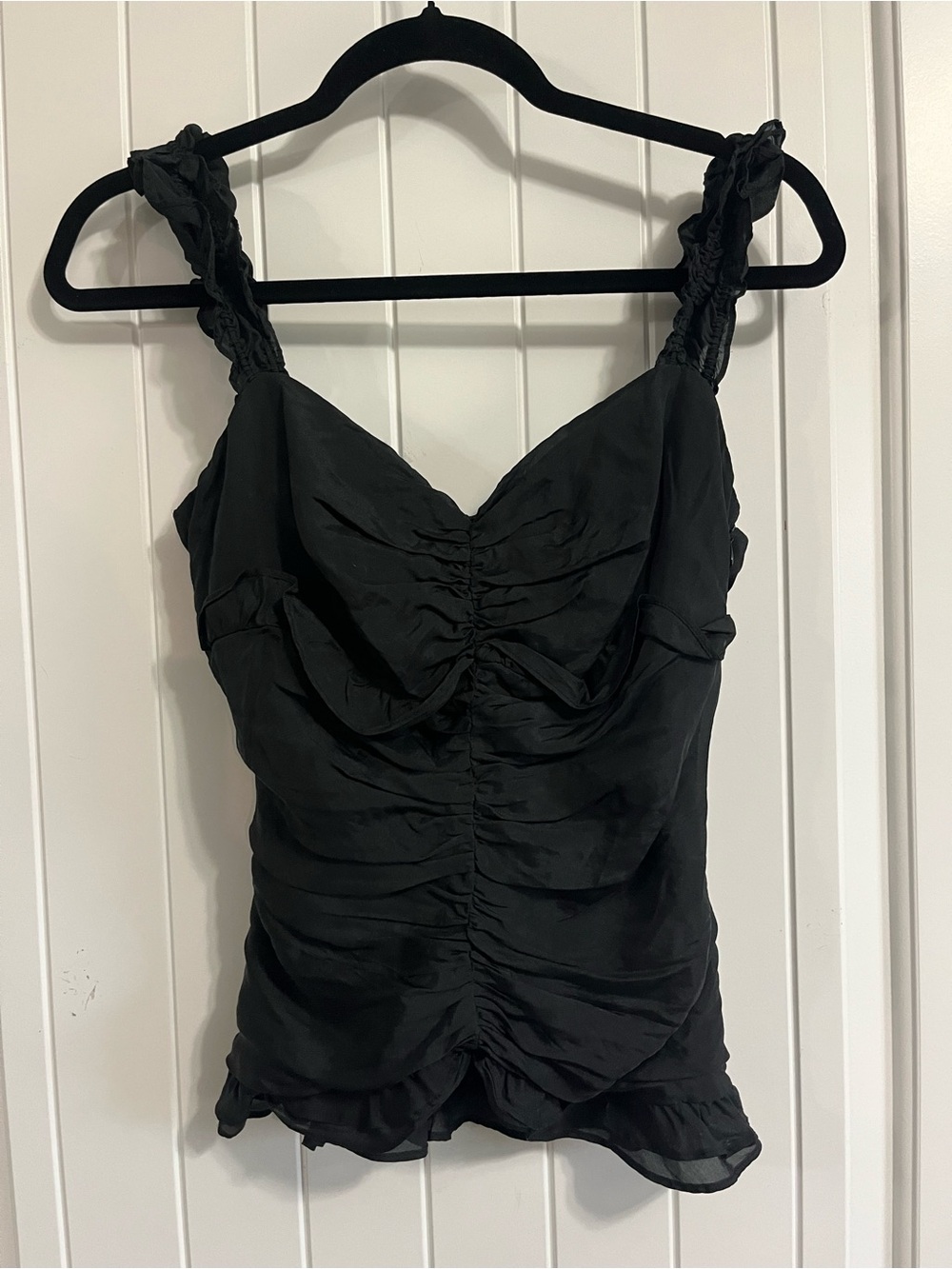 Bryan Bryan Bradley Smocked Top Small Medium 100% Silk Feminine Classic Capsule